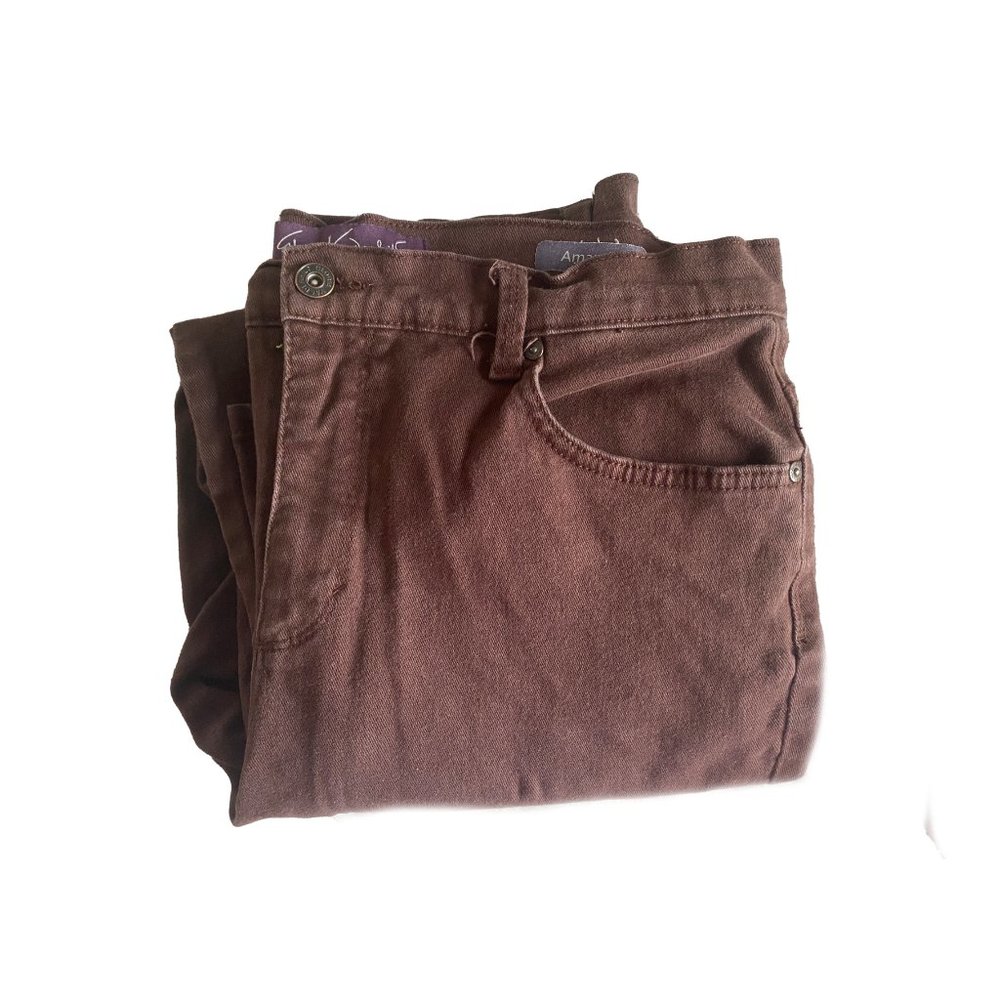 Gloria Vanderbilt Brown Amanda Pants | Size 12